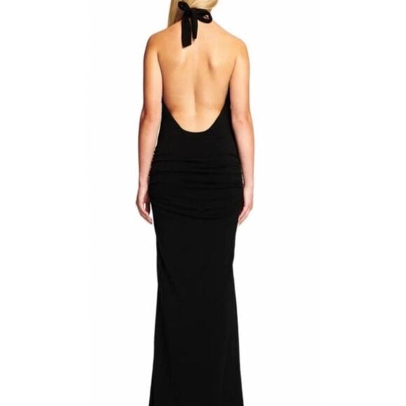 I.Am.Gia NWT Valentina Maxi Dress Halter Open Back Mermaid Skirt Black Size Smal - Picture 2 of 12